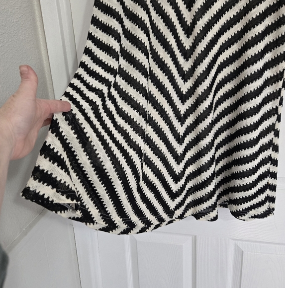 Zac & Rachel Cotton Blend Skirt Size  Large Lightweight Flare Knitted - Picture 3 of 8